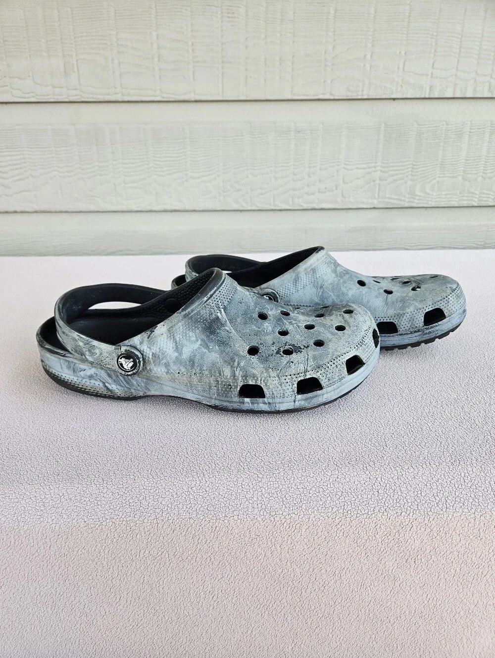 Crocs Classic Clog Mossy Oak Hailstone Grey Men SZ 12 Slip On Waterproof Shoes